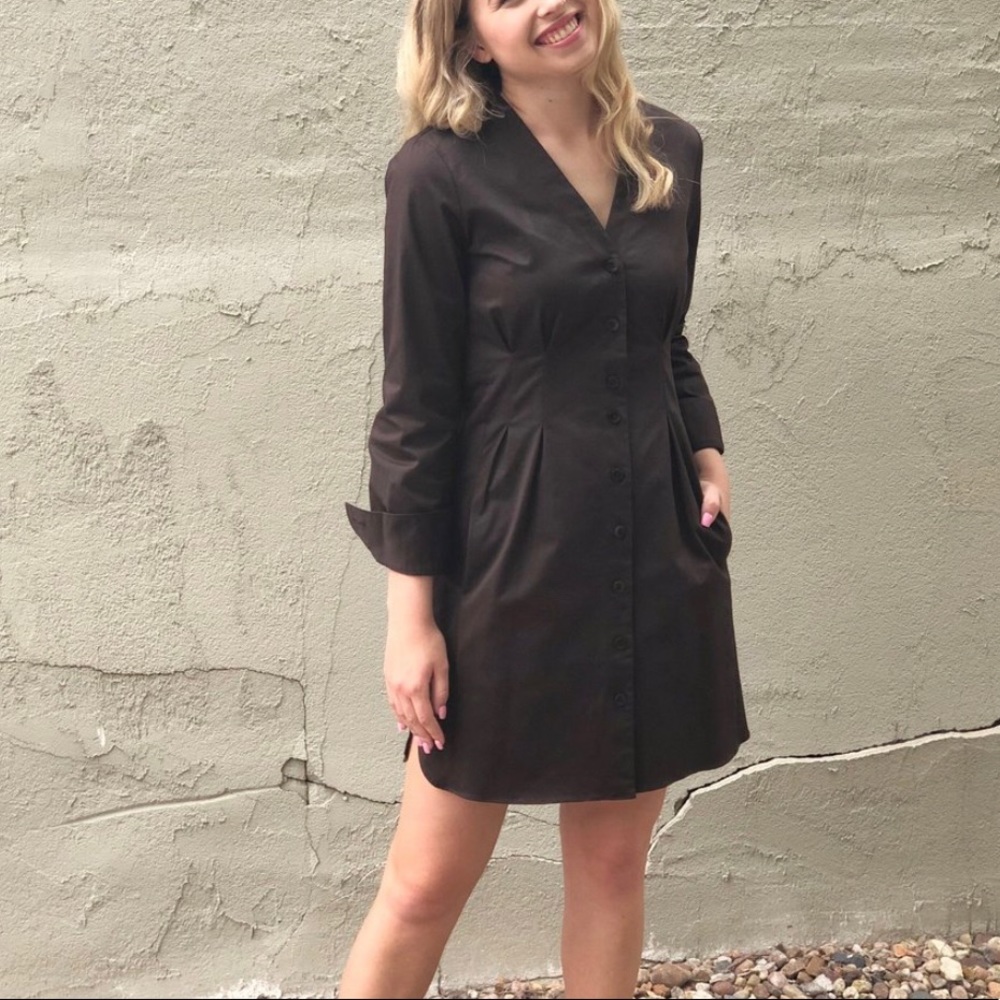 Tibi Dominic Twill Shirt Dress